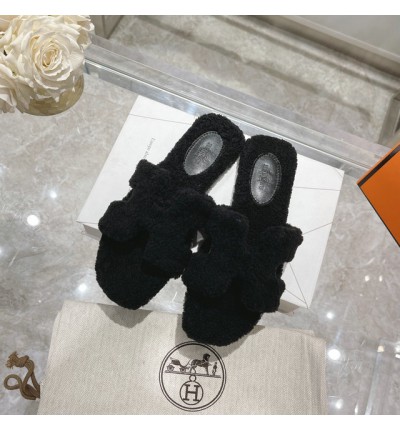 Hermes fur sandals 35-42