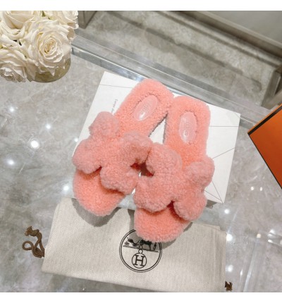 Hermes fur sandals 35-42