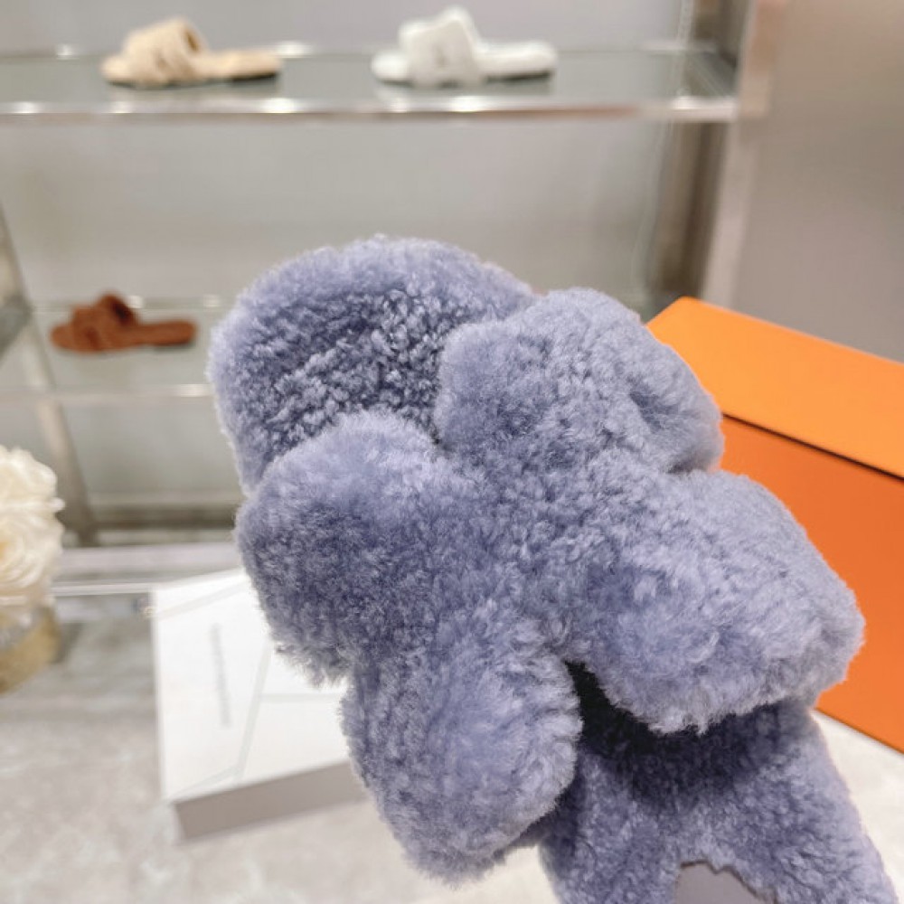 Hermes fur sandals 35-42 