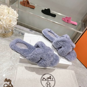 Hermes fur sandals 35-42 