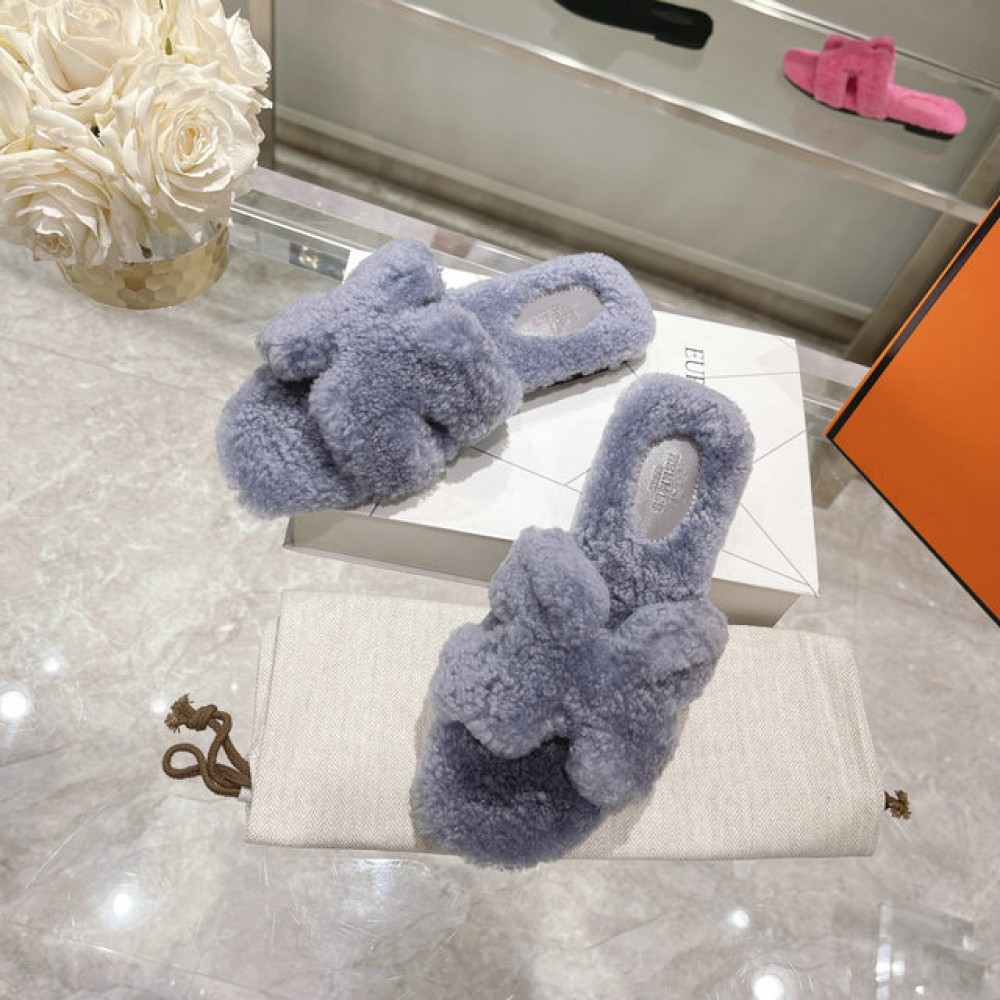 Hermes fur sandals 35-42 