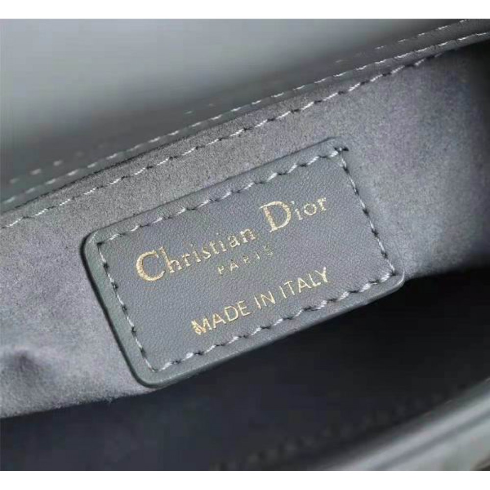 Dior lady mini size 17x15cm lampskin leather Bags