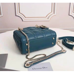 Dior lady mini size 17x15cm lampskin leather Bags