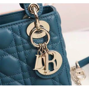 Dior lady mini size 17x15cm lampskin leather Bags