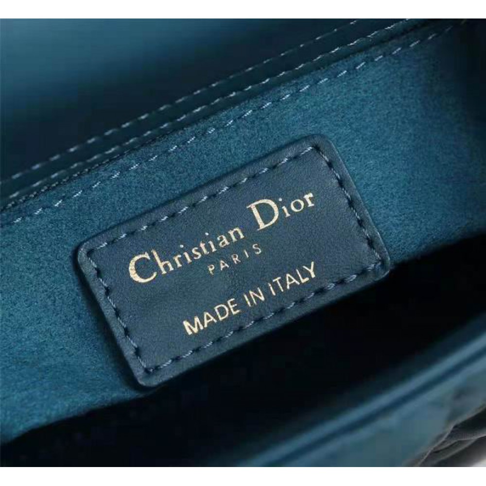 Dior lady mini size 17x15cm lampskin leather Bags