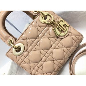 Dior lady mini size 17x15cm pattent leather Bags