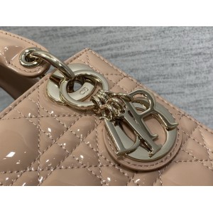 Dior lady mini size 17x15cm pattent leather Bags