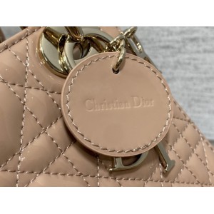 Dior lady mini size 17x15cm pattent leather Bags