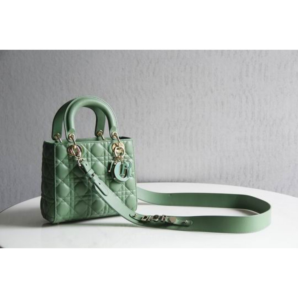 Dior lady small size 20x16.5cm lampskin leather Bags