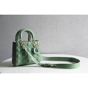 Dior lady small size 20x16.5cm lampskin leather Bags