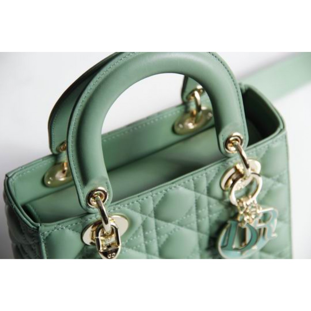 Dior lady small size 20x16.5cm lampskin leather Bags