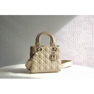 Dior lady small size 20x16.5cm lampskin leather Bags
