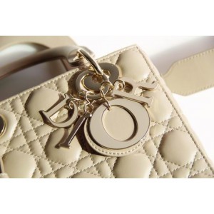 Dior lady small size 20x16.5cm lampskin leather Bags
