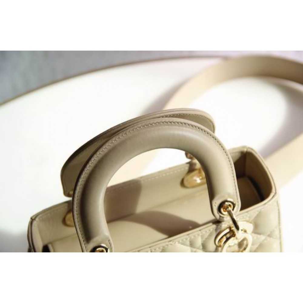 Dior lady small size 20x16.5cm lampskin leather Bags