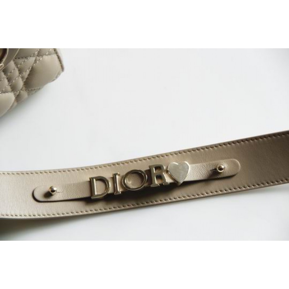 Dior lady small size 20x16.5cm lampskin leather Bags