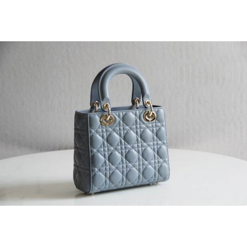 Dior lady small size 20x16.5cm lampskin leather Bags