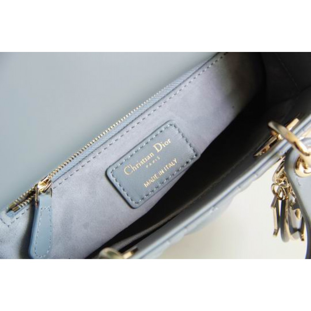 Dior lady small size 20x16.5cm lampskin leather Bags