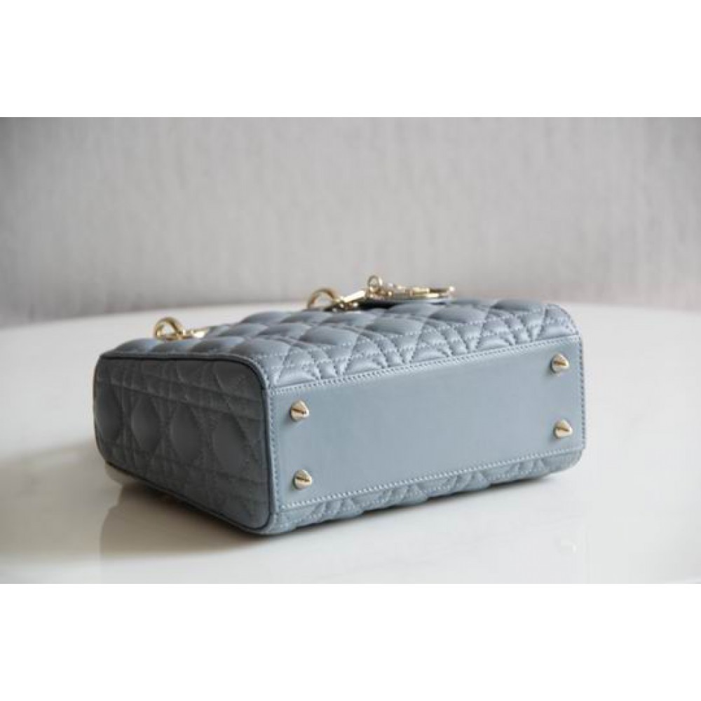 Dior lady small size 20x16.5cm lampskin leather Bags