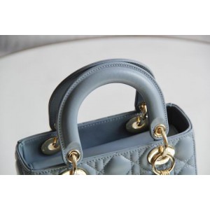 Dior lady small size 20x16.5cm lampskin leather Bags