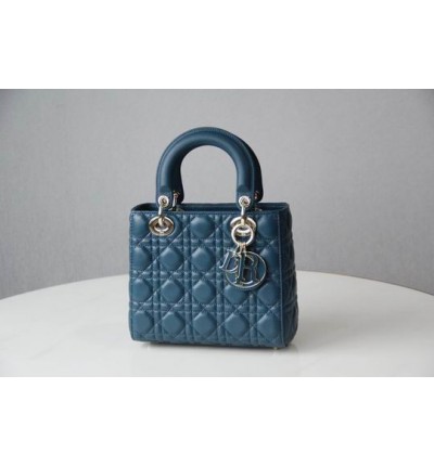 Dior lady small size 20x16.5cm lampskin leather
