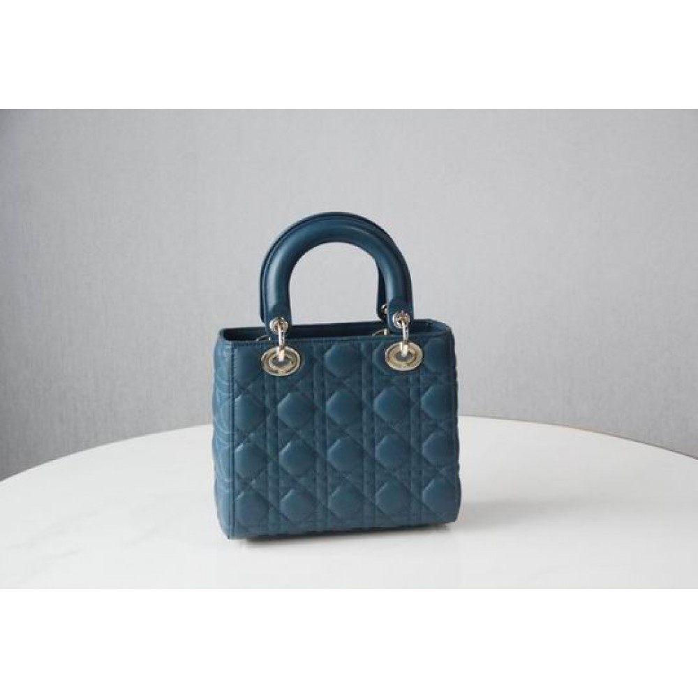 Dior lady small size 20x16.5cm lampskin leather Bags