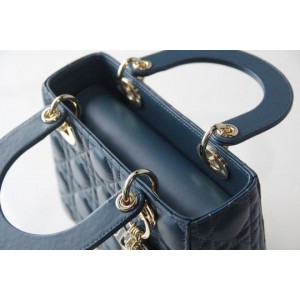 Dior lady small size 20x16.5cm lampskin leather Bags