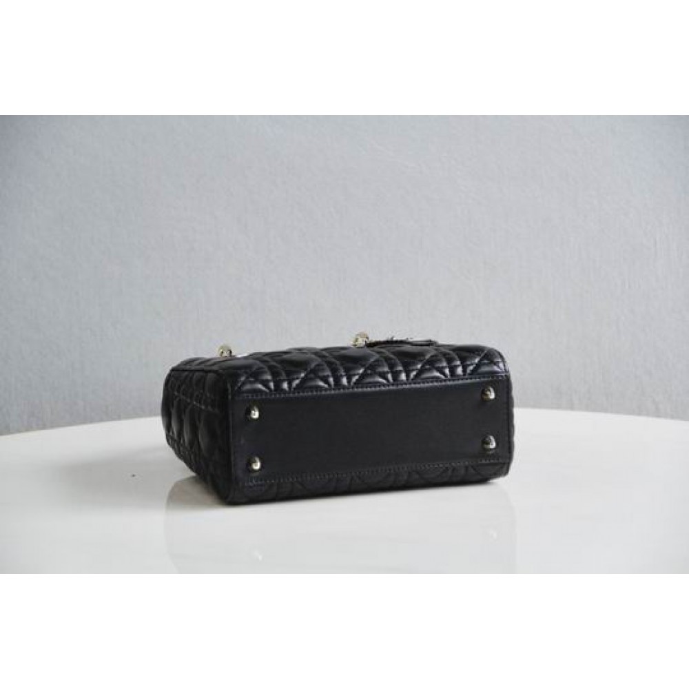 Dior lady small size 20x16.5cm lampskin leather Bags