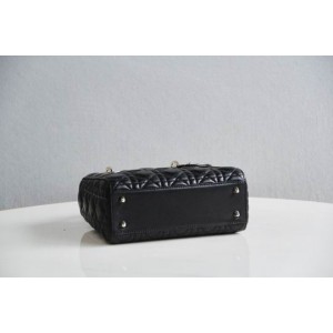 Dior lady small size 20x16.5cm lampskin leather Bags