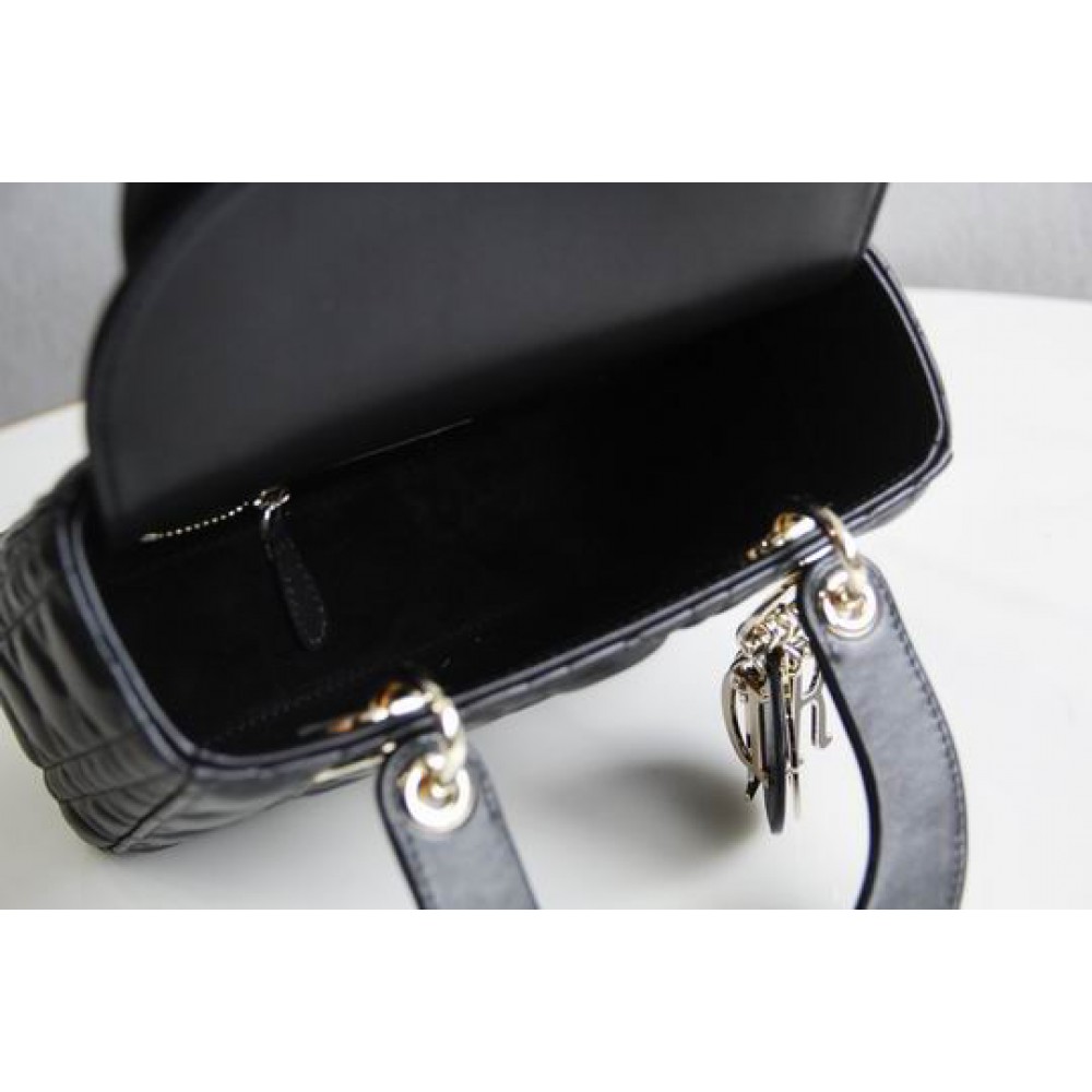 Dior lady small size 20x16.5cm lampskin leather Bags