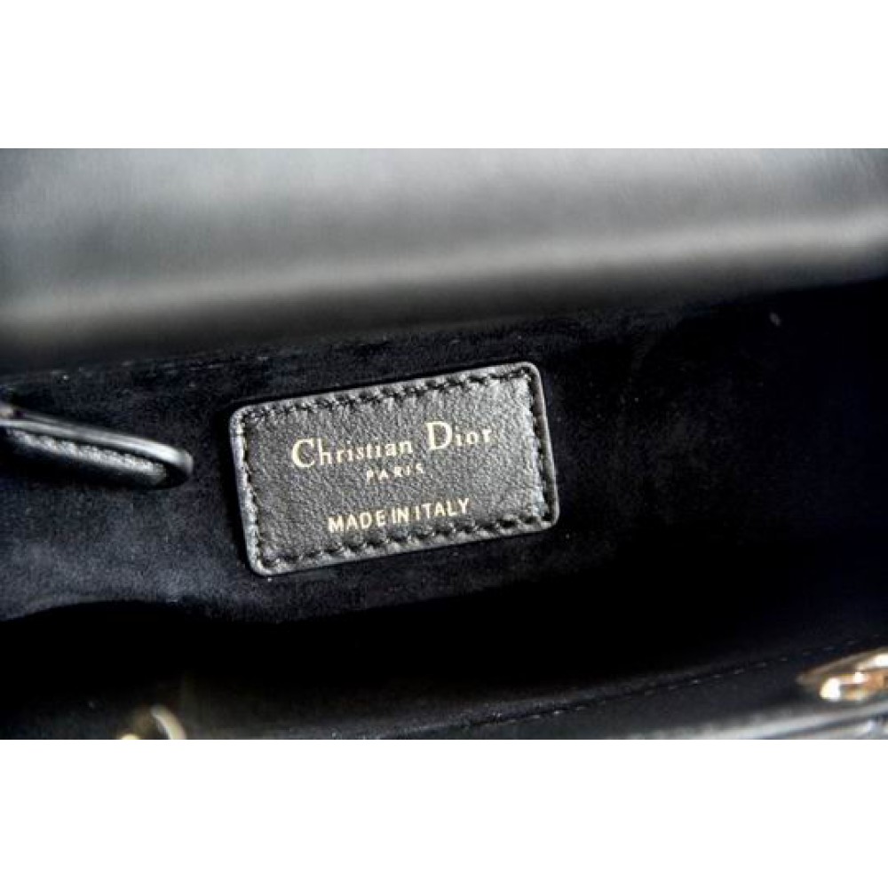 Dior lady small size 20x16.5cm lampskin leather Bags