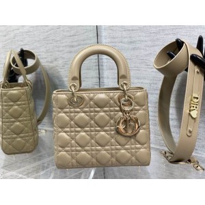 Dior lady small size 20x16.5cm lampskin leather Bags