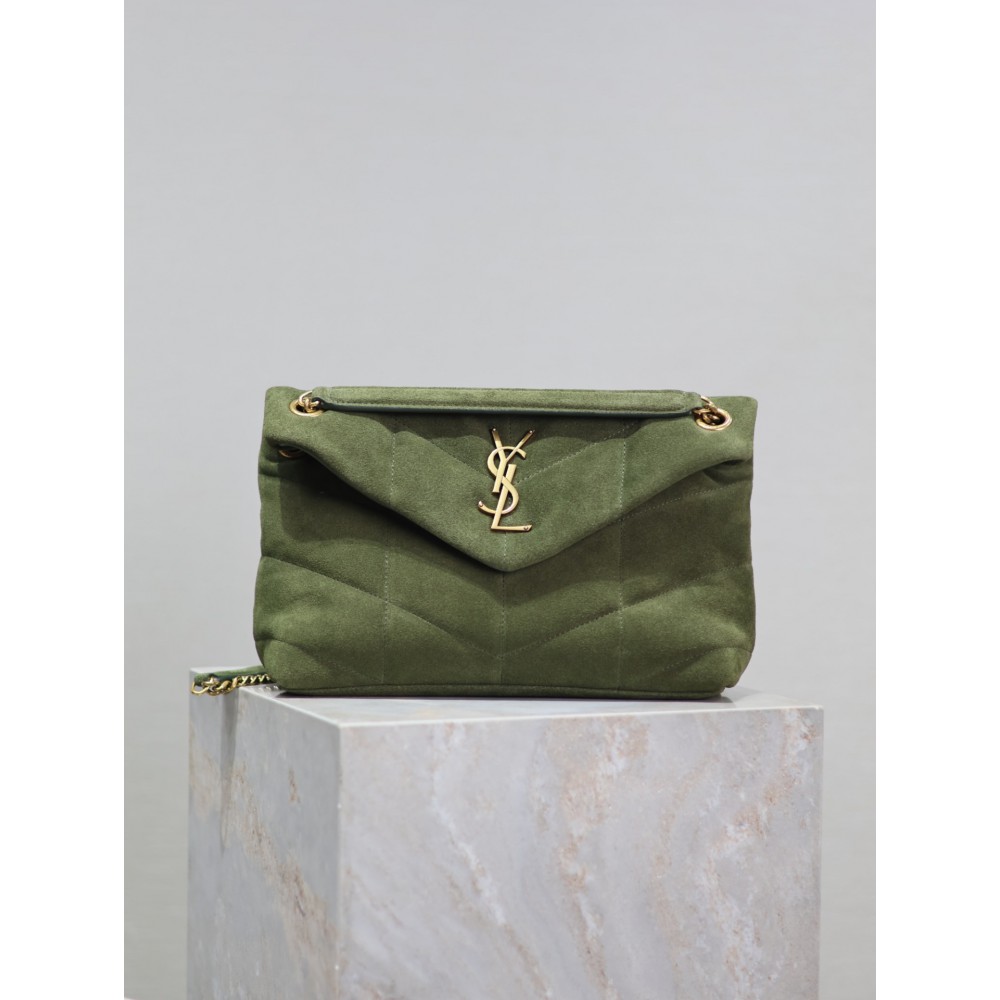 Ysl loulou puffer small size 29x18cm suede Bags