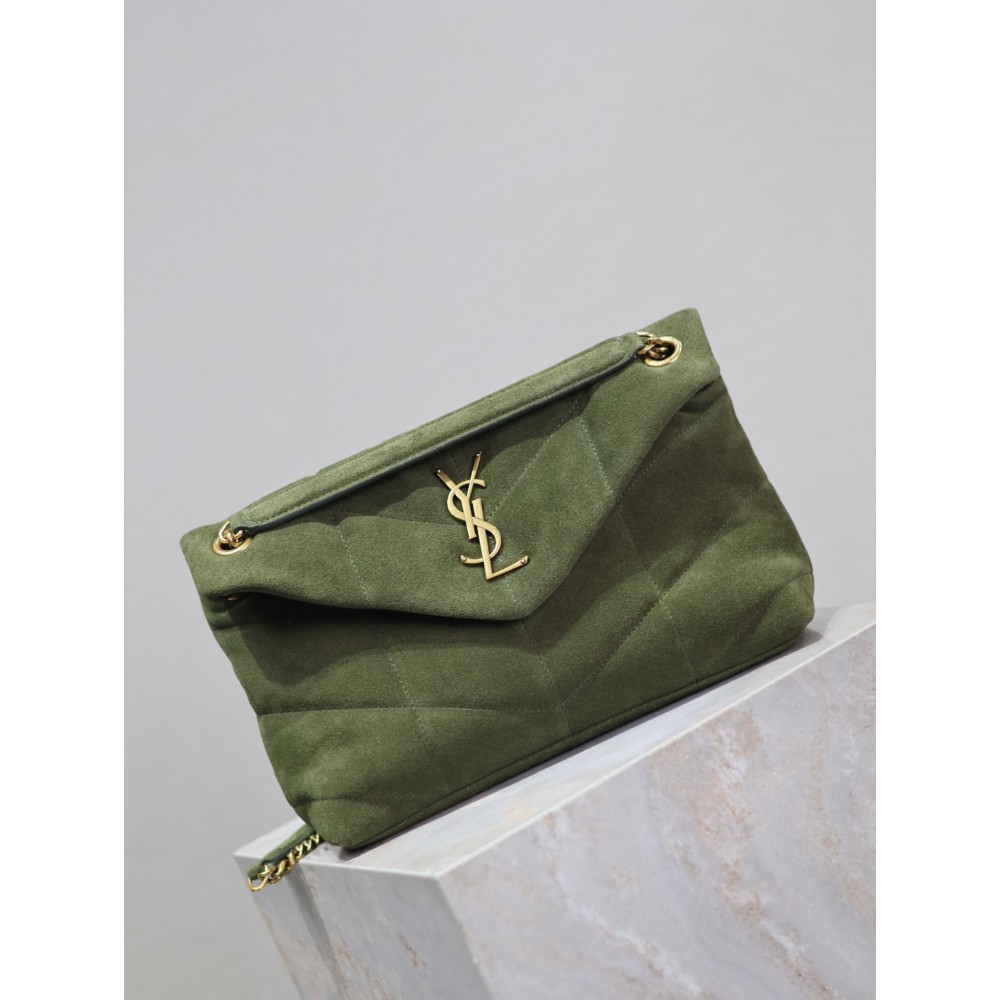 Ysl loulou puffer small size 29x18cm suede Bags