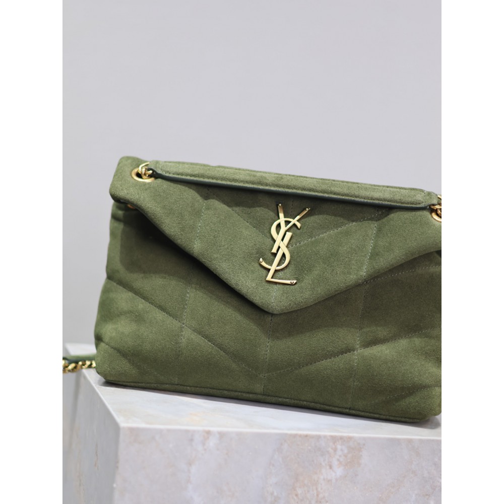 Ysl loulou puffer small size 29x18cm suede Bags