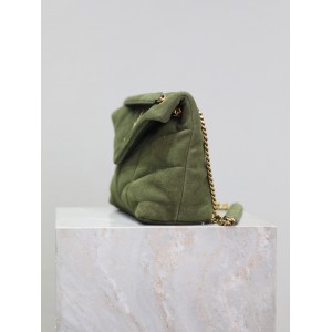 Ysl loulou puffer small size 29x18cm suede Bags