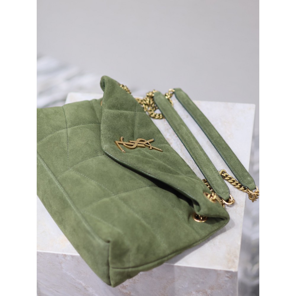 Ysl loulou puffer small size 29x18cm suede Bags