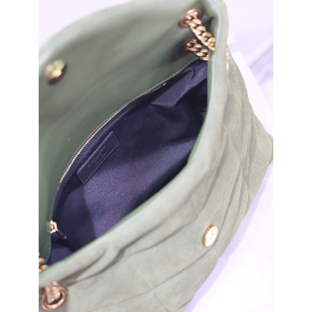 Ysl loulou puffer small size 29x18cm suede Bags