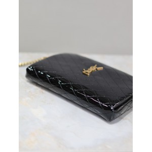 Ysl Gaby zipped pouch in quilted patent leather 19 x 11 x 3 cm Bags