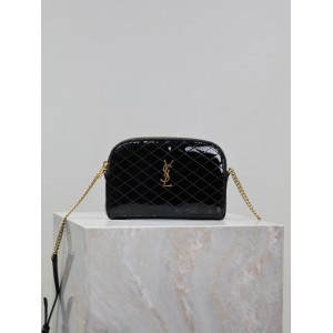 Ysl Gaby zipped pouch in quilted patent leather 19 x 11 x 3 cm Bags