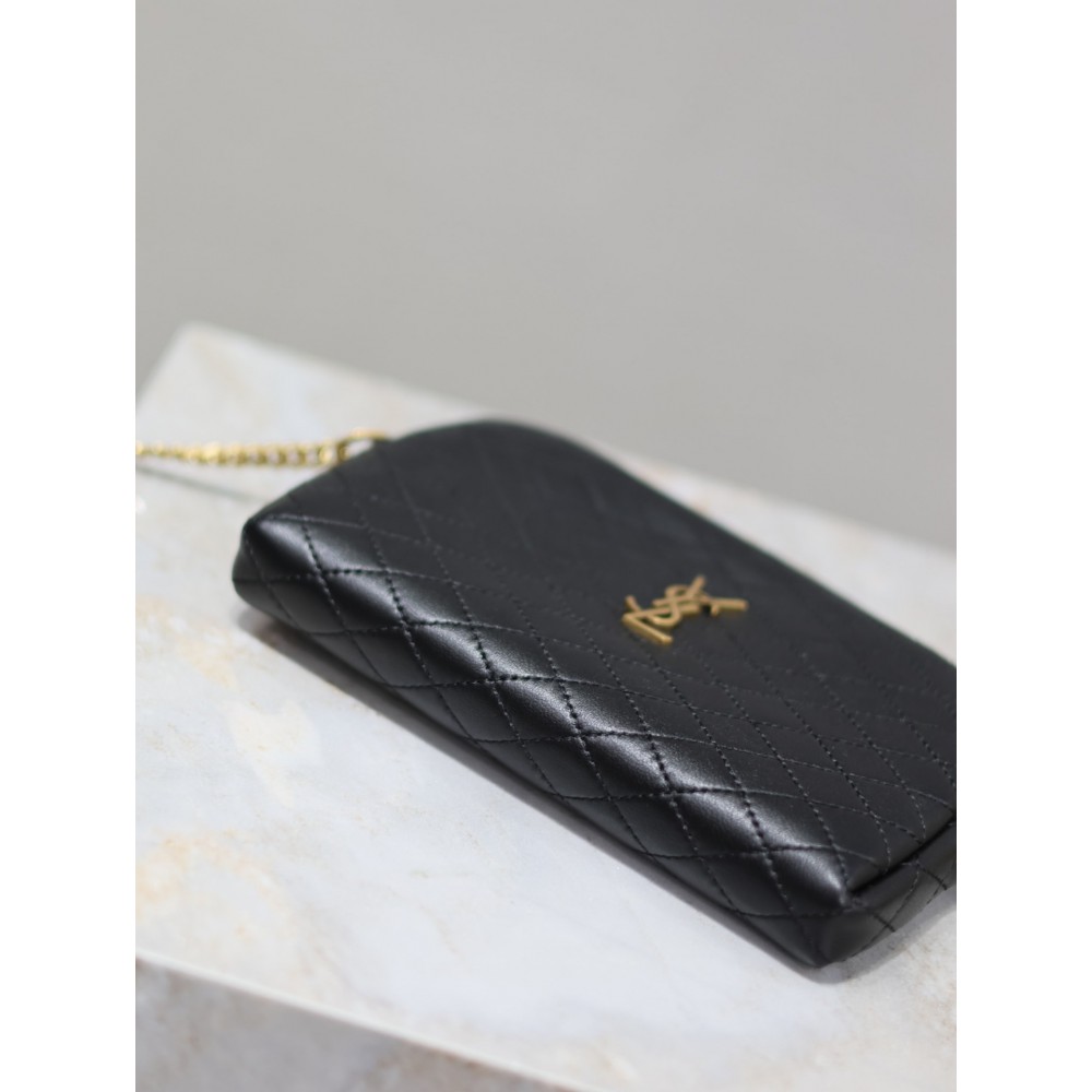 Ysl Gaby zipped pouch in quilted leather 19 x 11 x 3 cm Bags