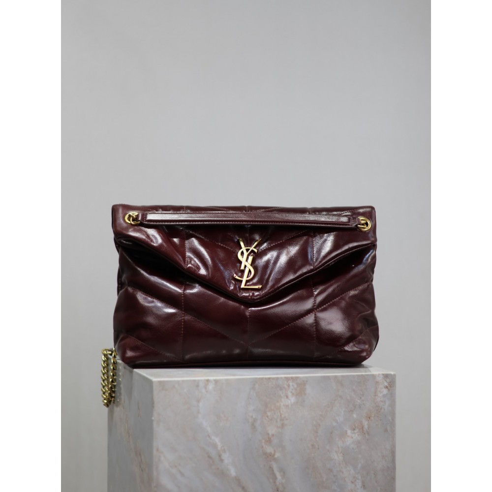Ysl loulou puffer pattent leather medium size 35x23cm Bags