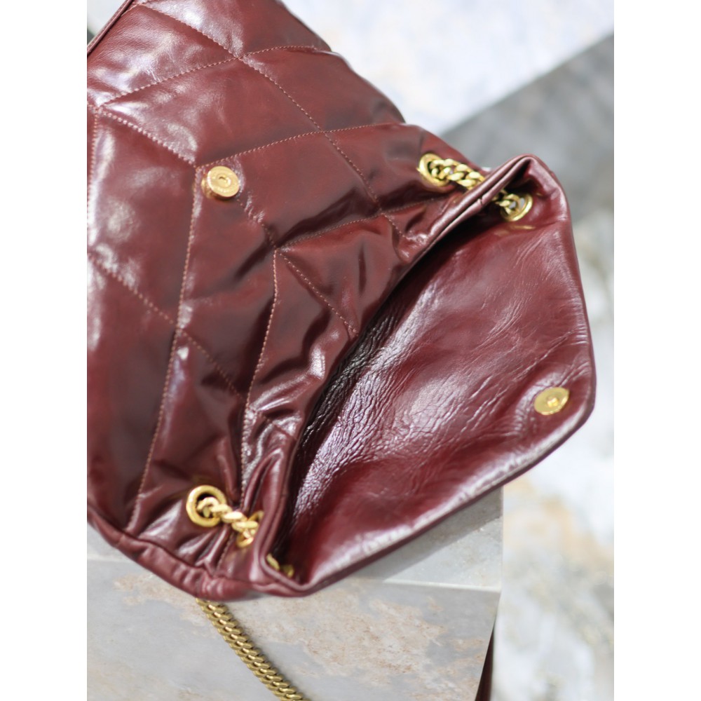 Ysl loulou puffer pattent leather medium size 35x23cm Bags