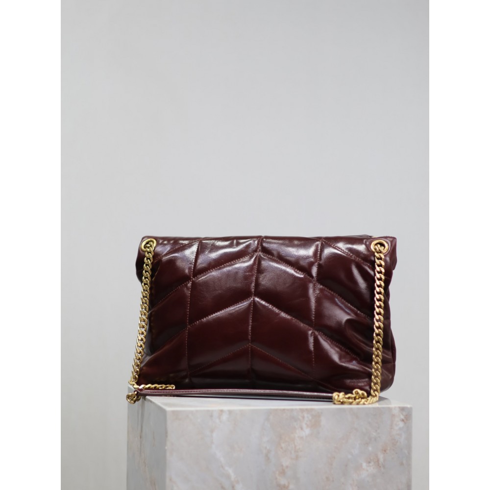 Ysl loulou puffer pattent leather medium size 35x23cm Bags