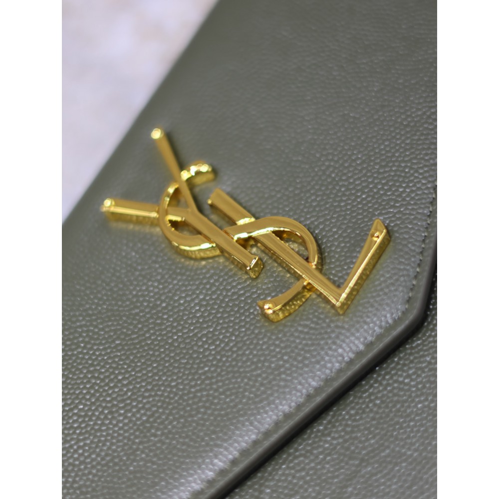 Ysl UPTOWN pouch in grain de poudre leather 27 x 16 x 2 CM 