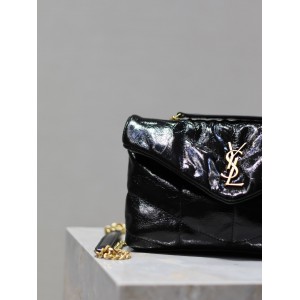 Ysl loulou puffer mini size 23x17cm pattent leather Bags