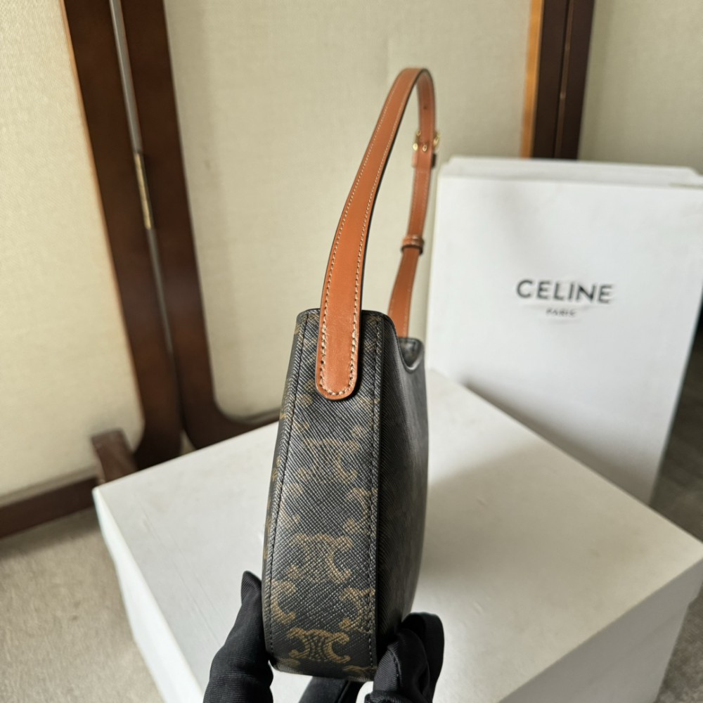 Celine MEDIUM TILLY BAG in Triomphe canvas and calfskin 22 x 13.5 x 4 CM Bags
