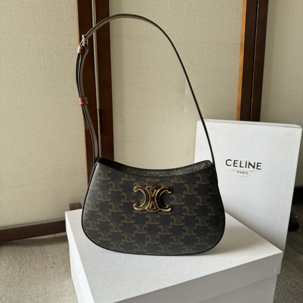 Celine MEDIUM TILLY BAG in Triomphe canvas and calfskin 22 x 13.5 x 4 CM Bags