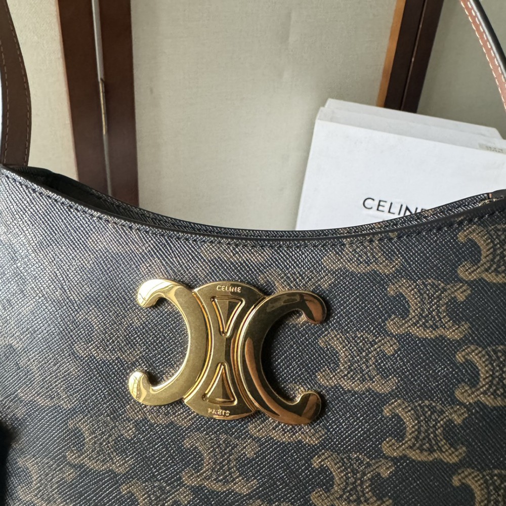 Celine MEDIUM TILLY BAG in Triomphe canvas and calfskin 22 x 13.5 x 4 CM Bags