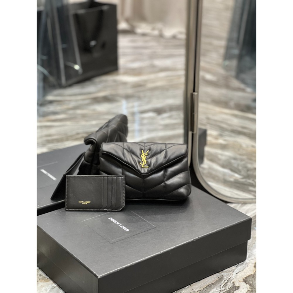 Ysl PUFFER small pouch in leather 19 X 9,5 X 2,5 CM Bags