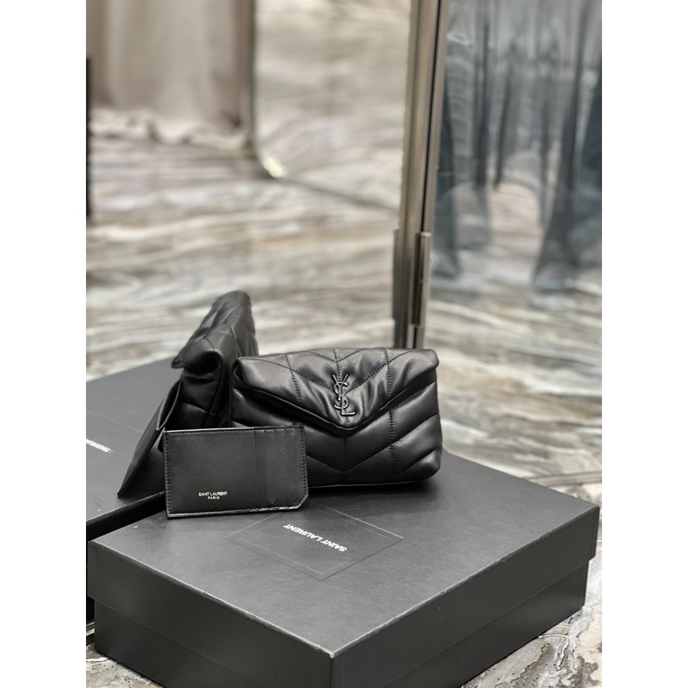 Ysl PUFFER small pouch in leather 19 X 9,5 X 2,5 CM Bags